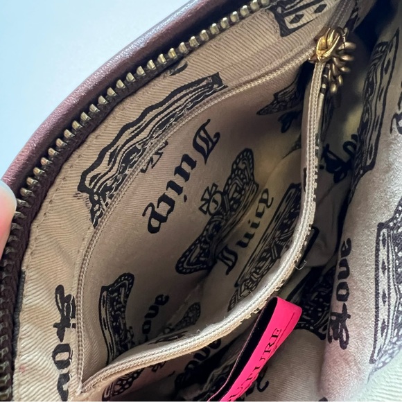 Vintage Juicy Couture Leather Purse Brown Y2K Handbag G&P 2000’s - Picture 11 of 16